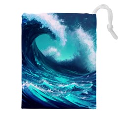 Tsunami Tidal Wave Ocean Waves Sea Nature Water Drawstring Pouch (5xl)