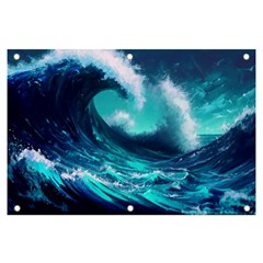 Tsunami Tidal Wave Ocean Waves Sea Nature Water Banner And Sign 6  X 4  by Jancukart