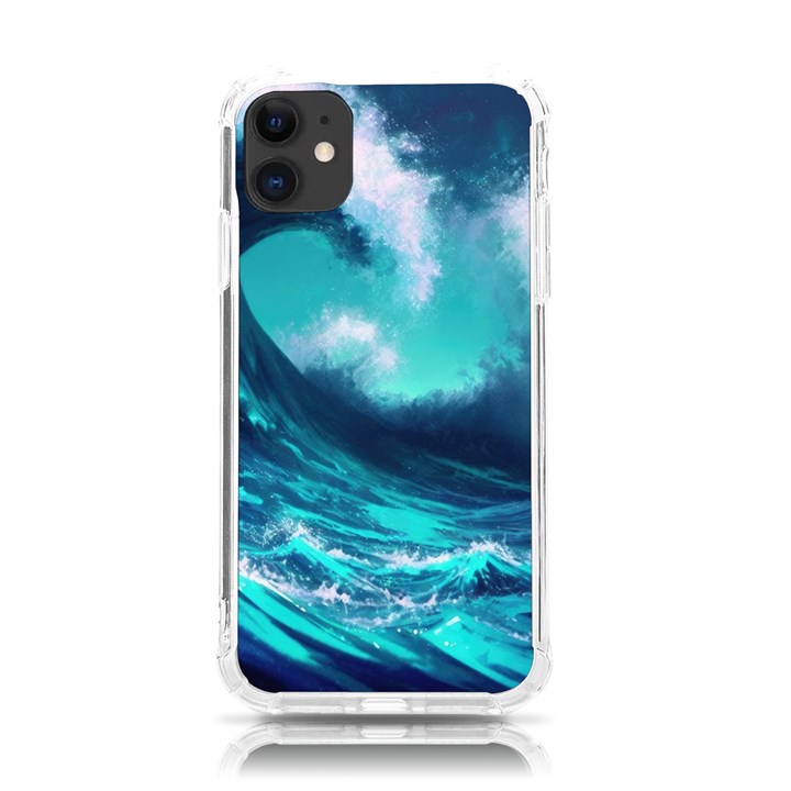 Tsunami Tidal Wave Ocean Waves Sea Nature Water iPhone 11 TPU UV Print Case