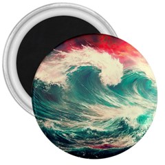 Storm Tsunami Waves Ocean Sea Nautical Nature 2 3  Magnets