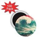 Storm Tsunami Waves Ocean Sea Nautical Nature 2 1.75  Magnets (100 pack)  Front