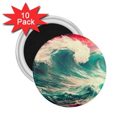 Storm Tsunami Waves Ocean Sea Nautical Nature 2 2 25  Magnets (10 Pack)  by Jancukart