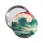 Storm Tsunami Waves Ocean Sea Nautical Nature 2 2.25  Handbag Mirrors Front