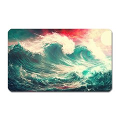 Storm Tsunami Waves Ocean Sea Nautical Nature 2 Magnet (rectangular) by Jancukart