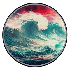 Storm Tsunami Waves Ocean Sea Nautical Nature 2 Wireless Fast Charger(black)