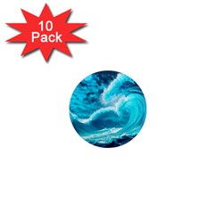 Waves Ocean Sea Tsunami Nautical 3 1  Mini Magnet (10 Pack)  by Jancukart