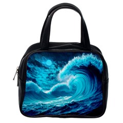 Waves Ocean Sea Tsunami Nautical 3 Classic Handbag (one Side) by Jancukart