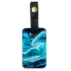 Waves Ocean Sea Tsunami Nautical 3 Luggage Tag (one Side) by Jancukart