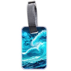 Waves Ocean Sea Tsunami Nautical 3 Luggage Tag (two Sides) by Jancukart