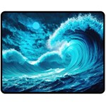 Waves Ocean Sea Tsunami Nautical 3 Two Sides Fleece Blanket (Medium) 58.8 x47.4  Blanket Front