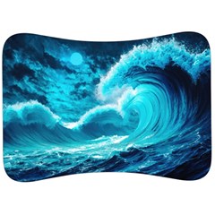 Waves Ocean Sea Tsunami Nautical 3 Velour Seat Head Rest Cushion