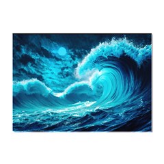 Waves Ocean Sea Tsunami Nautical 3 Crystal Sticker (a4)