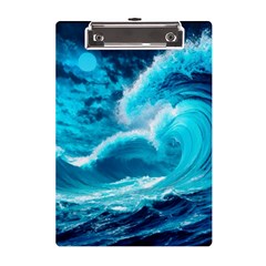 Waves Ocean Sea Tsunami Nautical 3 A5 Acrylic Clipboard