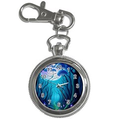 Forrest Jungle Blue Artwork Key Chain Watches by Jancukart