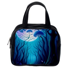 Forrest Jungle Blue Artwork Classic Handbag (one Side)