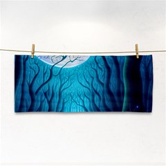 Forrest Jungle Blue Artwork Hand Towel