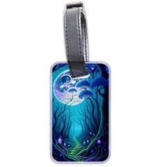 Forrest Jungle Blue Artwork Luggage Tag (two Sides)