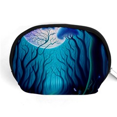 Forrest Jungle Blue Artwork Accessory Pouch (medium)