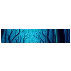 Forrest Jungle Blue Artwork Small Premium Plush Fleece Scarf