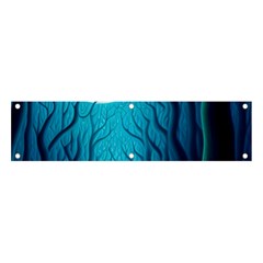 Forrest Jungle Blue Artwork Banner And Sign 4  X 1 