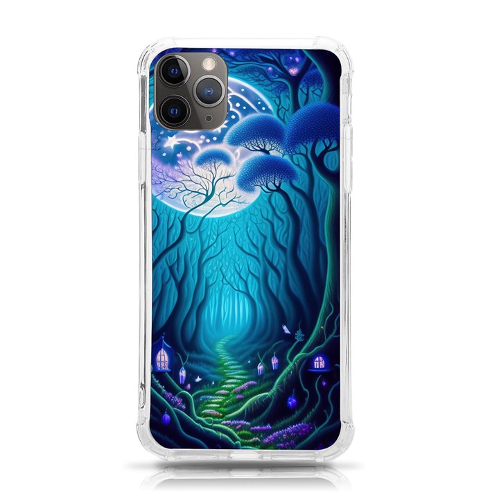 Forrest Jungle Blue Artwork iPhone 11 Pro Max 6.5 Inch TPU UV Print Case