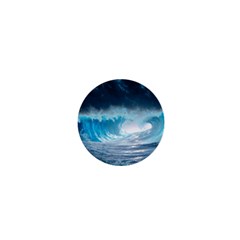 Thunderstorm Storm Tsunami Waves Ocean Sea 1  Mini Buttons