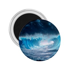 Thunderstorm Storm Tsunami Waves Ocean Sea 2 25  Magnets by Jancukart