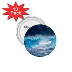 Thunderstorm Storm Tsunami Waves Ocean Sea 1 75  Buttons (10 Pack)