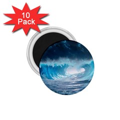 Thunderstorm Storm Tsunami Waves Ocean Sea 1 75  Magnets (10 Pack) 