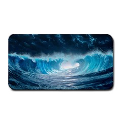 Thunderstorm Storm Tsunami Waves Ocean Sea Medium Bar Mat by Jancukart