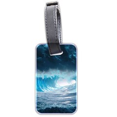 Thunderstorm Storm Tsunami Waves Ocean Sea Luggage Tag (two Sides)