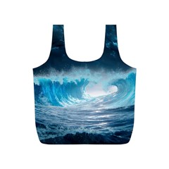 Thunderstorm Storm Tsunami Waves Ocean Sea Full Print Recycle Bag (s) by Jancukart