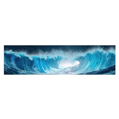 Thunderstorm Storm Tsunami Waves Ocean Sea Oblong Satin Scarf (16  X 60 )