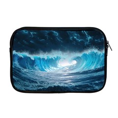 Thunderstorm Storm Tsunami Waves Ocean Sea Apple Macbook Pro 17  Zipper Case by Jancukart