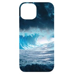 Thunderstorm Storm Tsunami Waves Ocean Sea Iphone 14 Black Uv Print Case