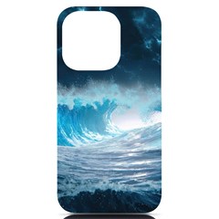 Thunderstorm Storm Tsunami Waves Ocean Sea Iphone 14 Pro Black Uv Print Case