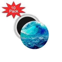 Tsunami Waves Ocean Sea Nautical Nature Water Nature 1 75  Magnets (10 Pack)  by Jancukart