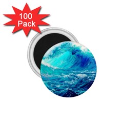 Tsunami Waves Ocean Sea Nautical Nature Water Nature 1 75  Magnets (100 Pack)  by Jancukart