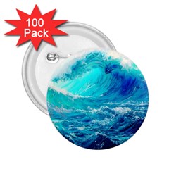 Tsunami Waves Ocean Sea Nautical Nature Water Nature 2 25  Buttons (100 Pack) 