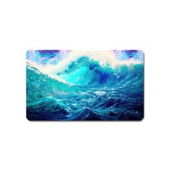 Tsunami Waves Ocean Sea Nautical Nature Water Nature Magnet (name Card) by Jancukart