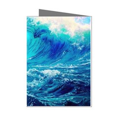 Tsunami Waves Ocean Sea Nautical Nature Water Nature Mini Greeting Cards (pkg Of 8) by Jancukart