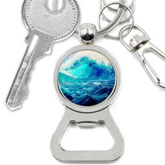 Tsunami Waves Ocean Sea Nautical Nature Water Nature Bottle Opener Key Chain