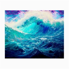 Tsunami Waves Ocean Sea Nautical Nature Water Nature Small Glasses Cloth (2 Sides)