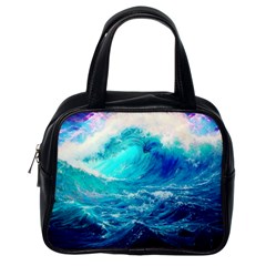 Tsunami Waves Ocean Sea Nautical Nature Water Nature Classic Handbag (one Side) by Jancukart