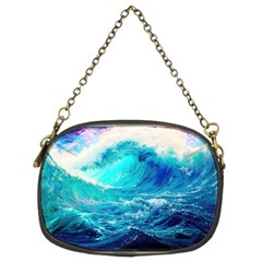 Tsunami Waves Ocean Sea Nautical Nature Water Nature Chain Purse (two Sides)