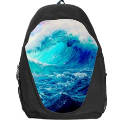 Tsunami Waves Ocean Sea Nautical Nature Water Nature Backpack Bag