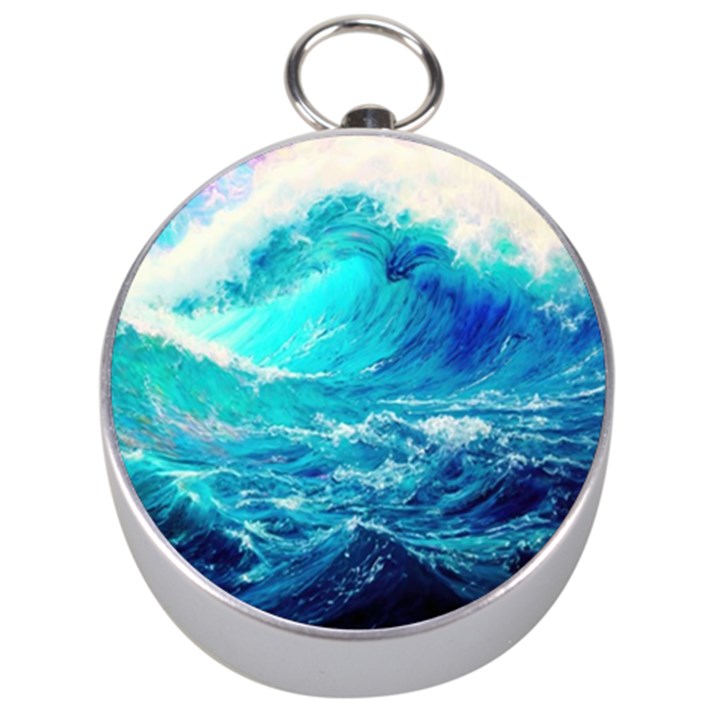 Tsunami Waves Ocean Sea Nautical Nature Water Nature Silver Compasses