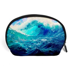 Tsunami Waves Ocean Sea Nautical Nature Water Nature Accessory Pouch (large) by Jancukart