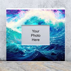 Tsunami Waves Ocean Sea Nautical Nature Water Nature White Wall Photo Frame 5  X 7 