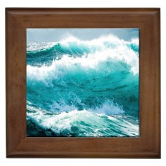 Waves Ocean Sea Tsunami Nautical 4 Framed Tile by Jancukart